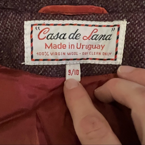 CASA DE LANA | Vintage! Wool Blazer Tweed Peacoat Jacket - Picture 3 of 5